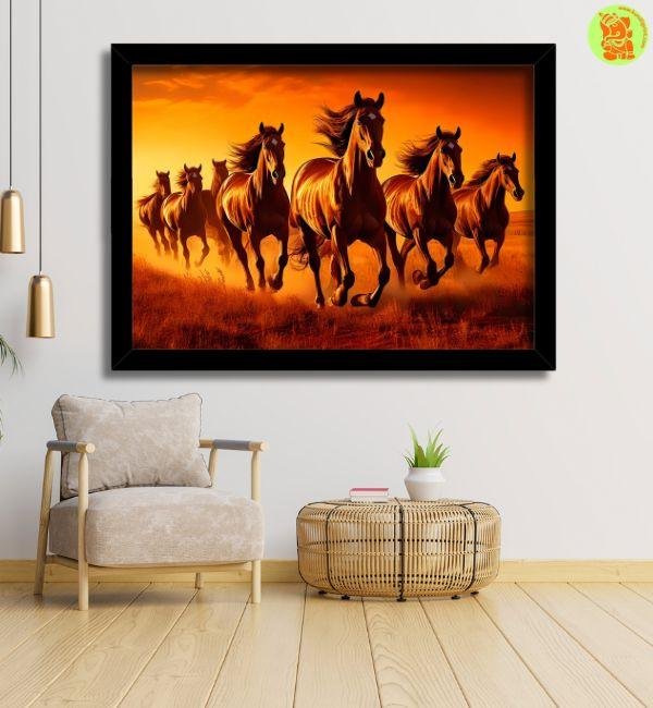 7 horses photo frame for strength vastu direction south medium 7 horses photo frame for strength | vastu direction south