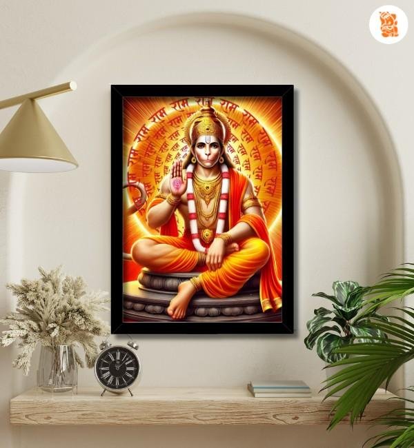 sitting hanumanji giving ashirwad photo frame for humility 1 sitting hanumanji giving ashirwad photo frame for humility