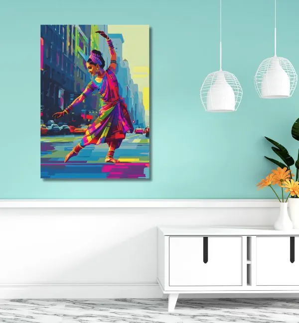 bharatanatyam dancer street art poster 30x45 cm photo image design drawing small bharatanatyam dancer street art poster – 30x45 cm photo