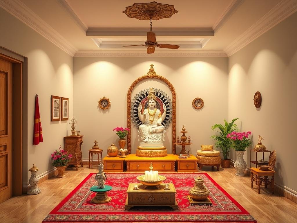 Ideal puja room in a north facing house Ideal puja room in a north facing house