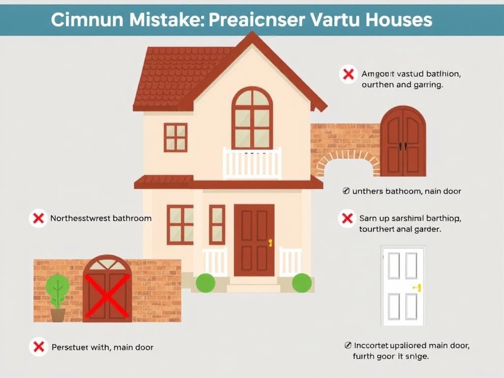 Illustration of common vastu mistakes in north facing houses Illustration of common vastu mistakes in north facing houses