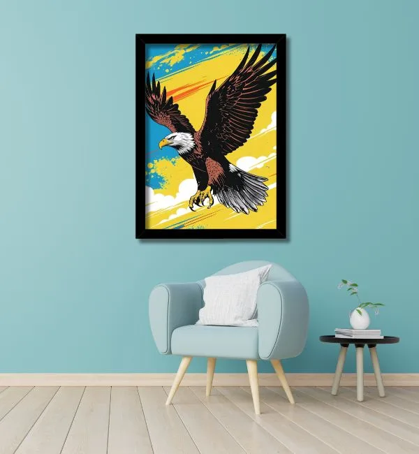 energized eagle photo frame buy eagle painting vastu online small energized eagle photo frame | buy eagle painting vastu online