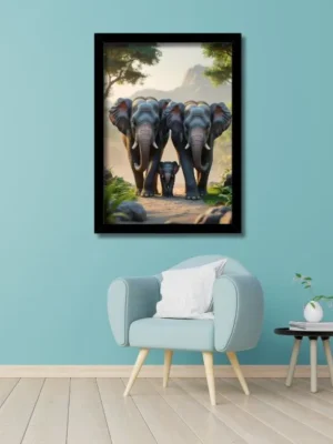 energized elephant photo frame | vastu hd image for home energized elephant photo frame | vastu hd image for home