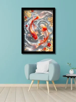 energized koi fish photo frame | vastu photo for home decor energized koi fish photo frame | vastu photo for home decor