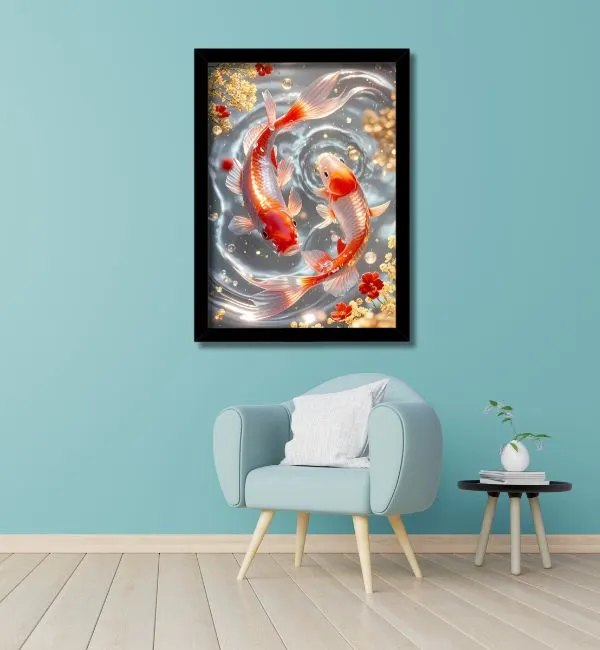 energized koi fish photo frame vastu photo for home decor small energized koi fish photo frame | vastu photo for home decor