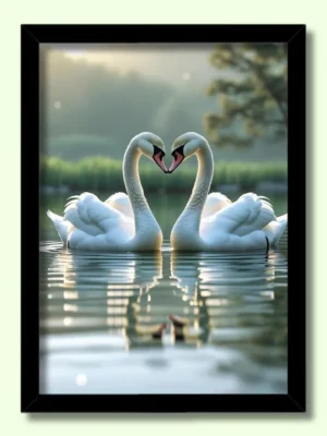 energized swan photo frame | vastu photo for peaceful home