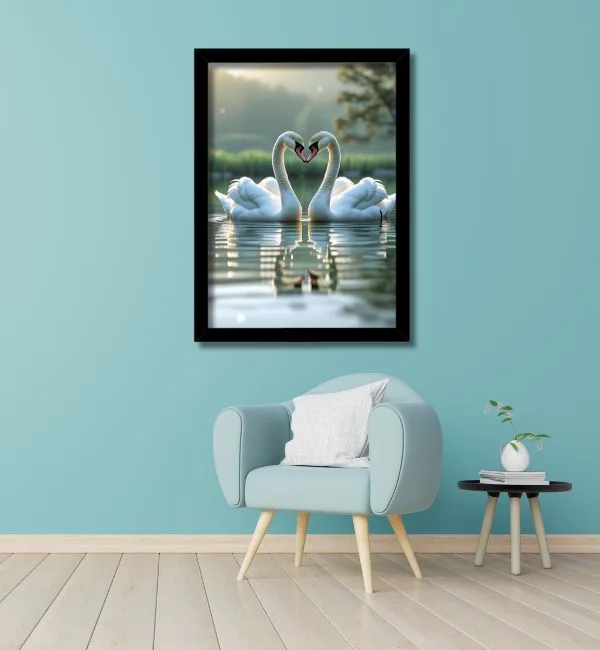 energized swan photo frame vastu photo for peaceful home small energized swan photo frame | vastu photo for peaceful home