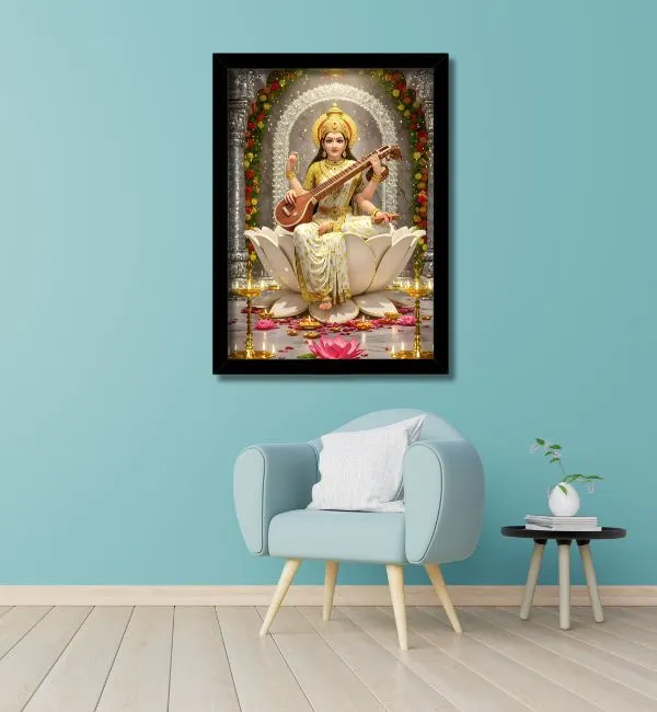 mata saraswati photo frame big size maa saraswati hd photo small mata saraswati photo frame big size | maa saraswati hd photo