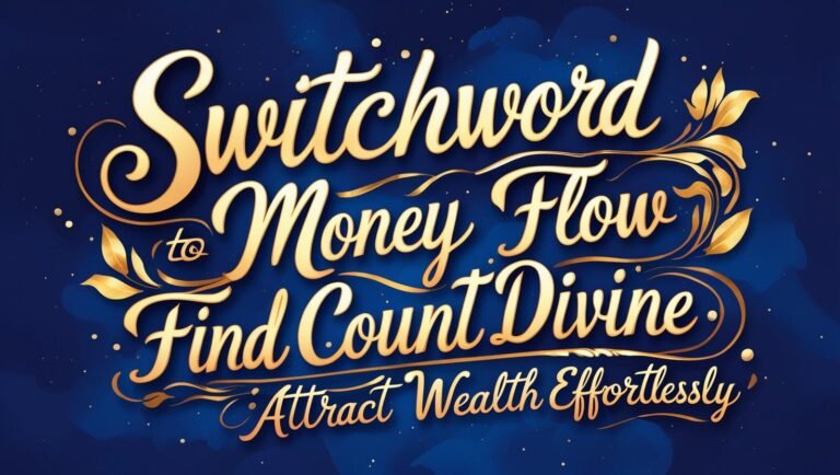 switchword to increase money flow find count divine attract wealth effortlessly